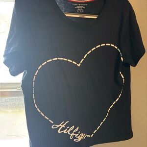 Tommy Hilfiger Navy Short Sleeve Heart Graphic Tee